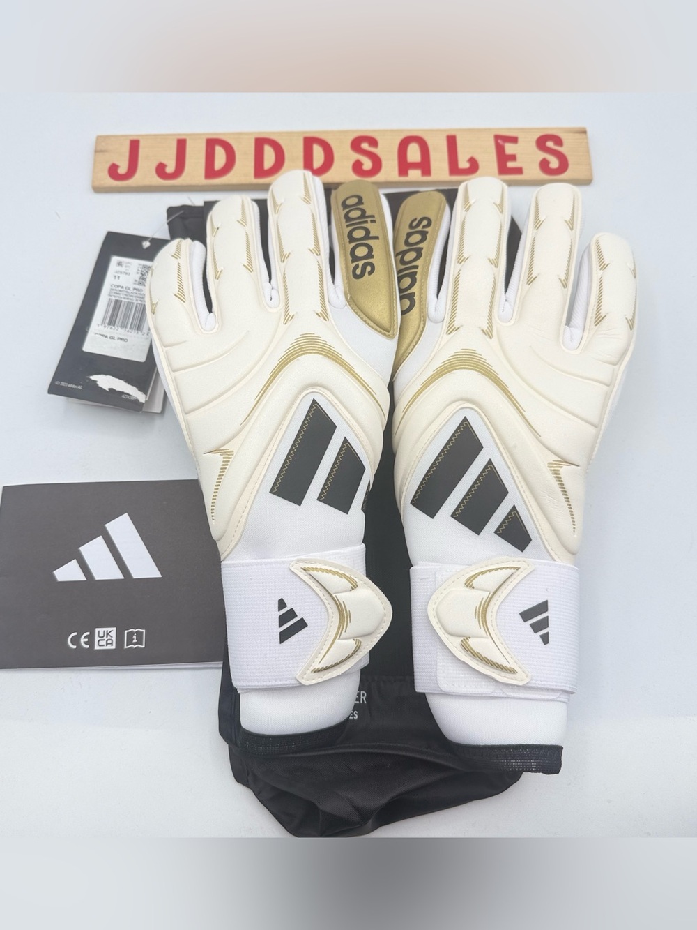 Adidas Copa GL Pro Goalkeeper Goalie Soccer Gloves White Gold JZ5793 Size 11 NWT
